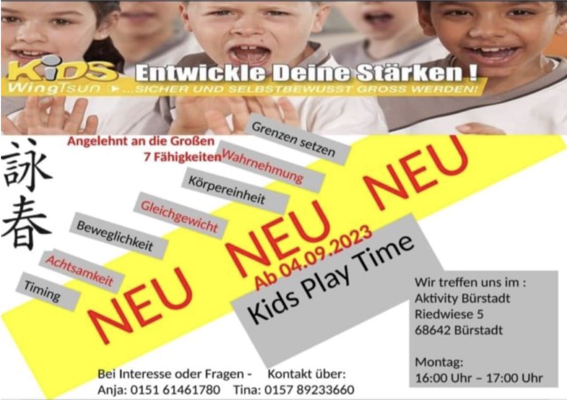 NEU: Kids Play Time – Montags 16-17 Uhr